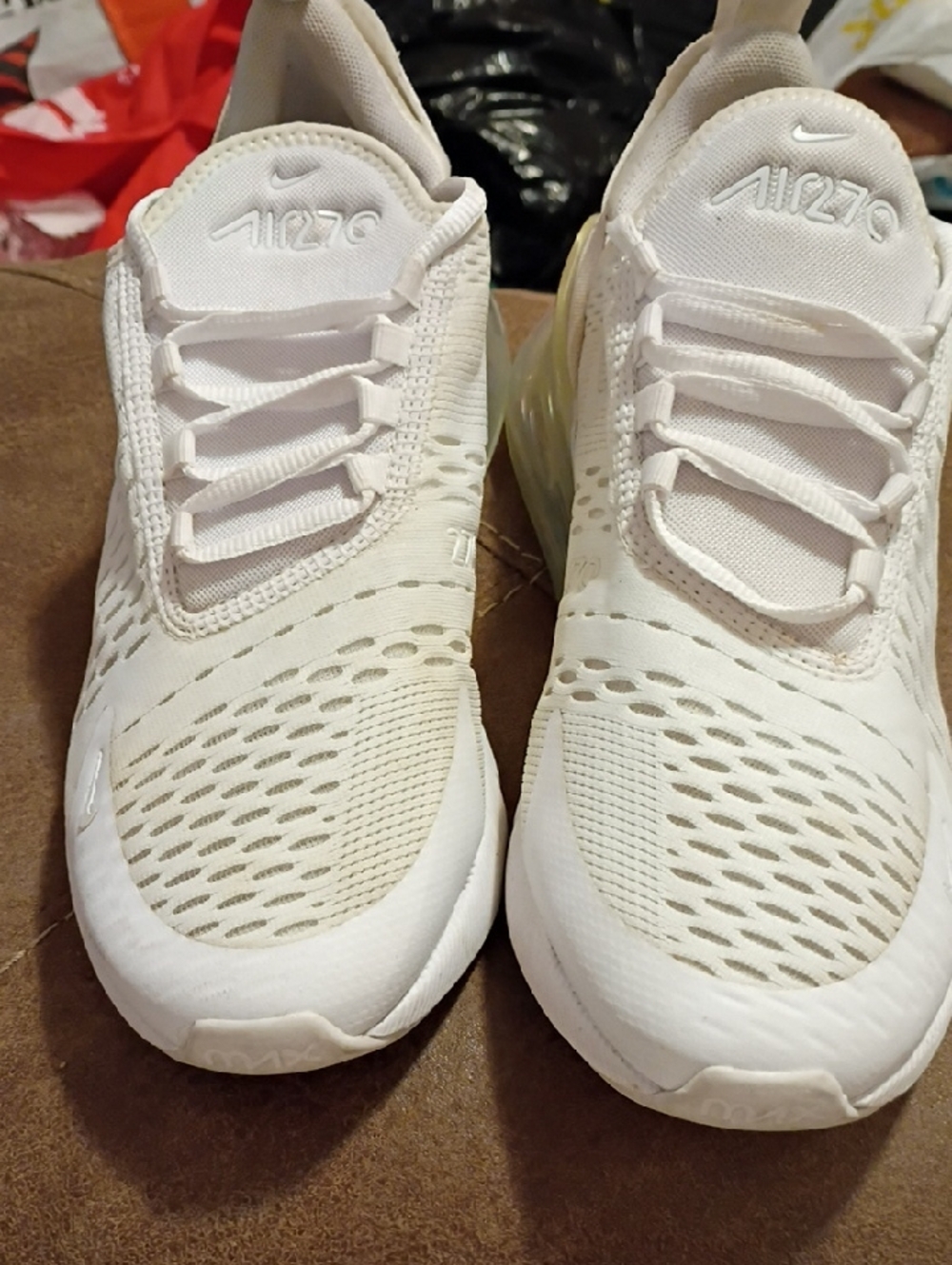 Women's White Air270 Mesh Sport Sneakers